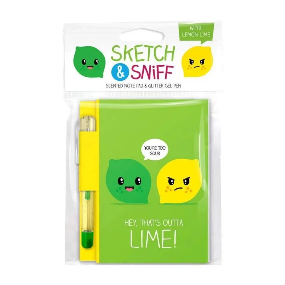 Sketch & Sniff Note Pad - Lemon-Lime - 11.5 x 9 x 2 cm