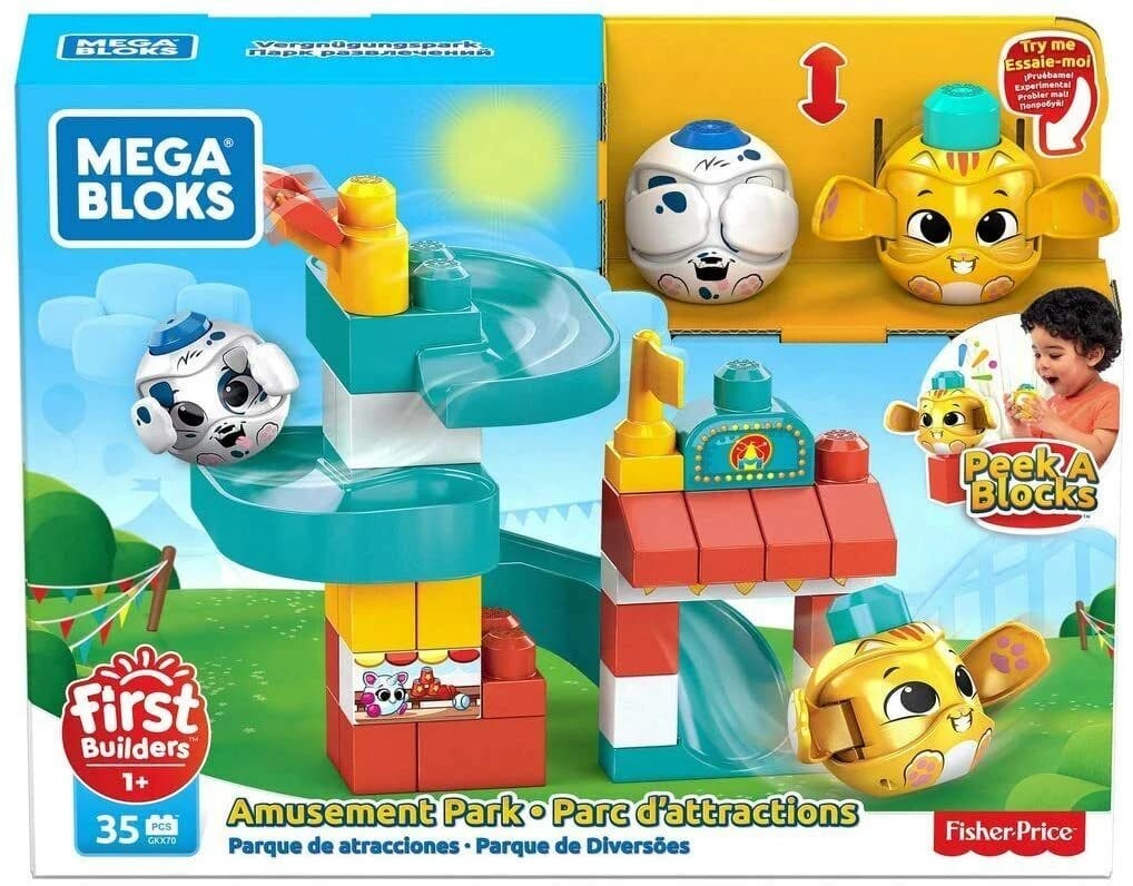 Mega Bloks First Builders Peek-A-Blocks Amusement Park 8.3 x 38.1 x 29.2