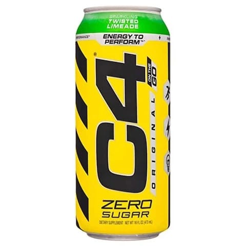 C4 Zero Sugar Energy Drink Twisted Limeade 500 Ml
