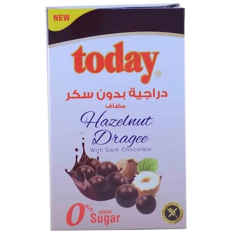 Today Gluten And Sugar Free Dragee Hazelnut With Dark Chocolate 60 Gram