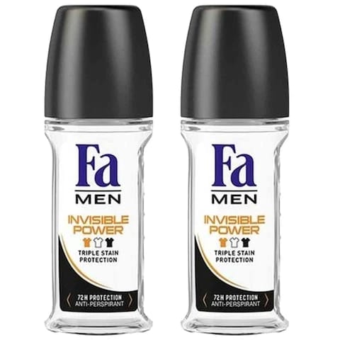 Fa Deodorant Roll On Invisible Power Men 50 Ml 2 Pieces