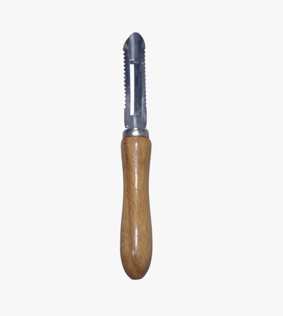 Fruit and Vegetable Peeler with Elegant Wooden Handle for Fast Precise Peeling for All Users