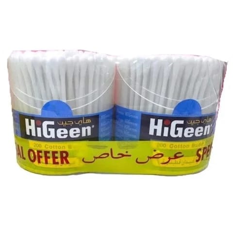 Higeen Ear Buds 200 Pads 2 Pieces