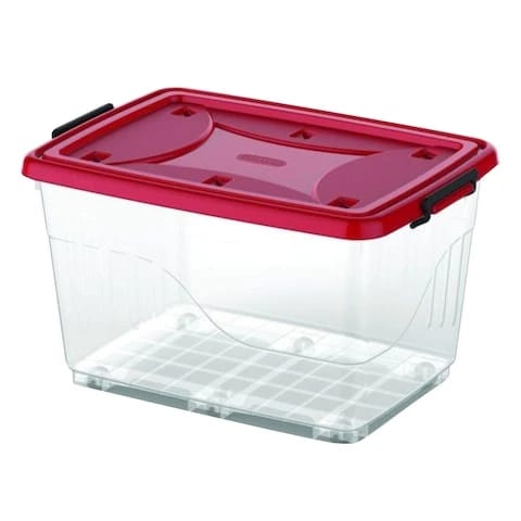 Cosmoplast Storage Box Transparent Red 132 Liter