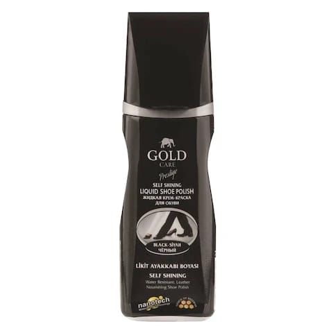 GoldCare Shoe Liquid Polish Black 75 Ml