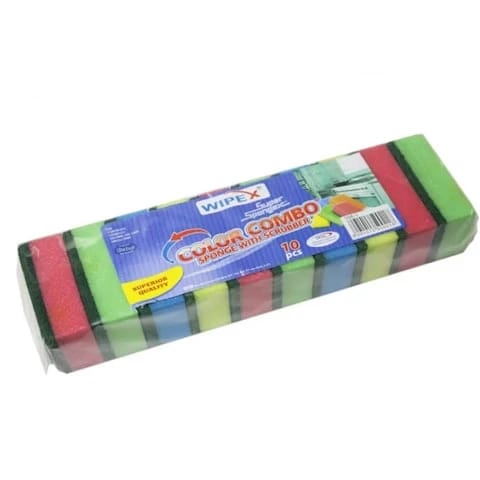 Wipex Colored Sponge 10 Pieces