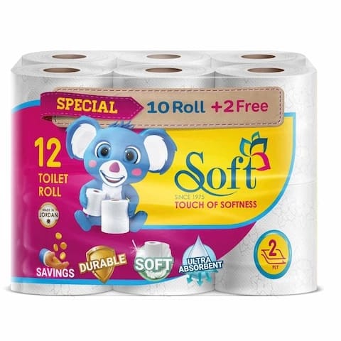 Soft Toilet Roll 2 Ply 12 Rolls