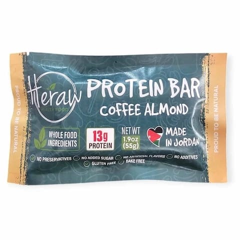 Heraw Protein Bar Coffee Almond 55 Gram