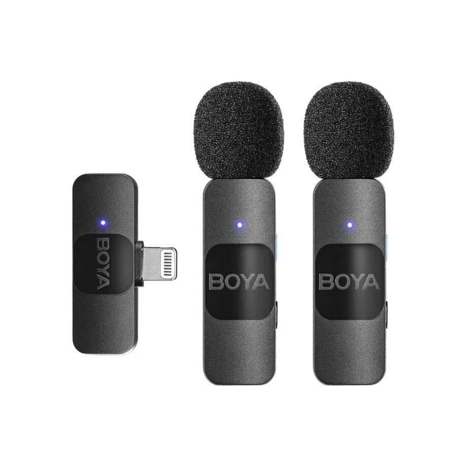 Boya – Microphones – Boya BY-V2 Ultracompact Lightning Dual Wireless Microphones System