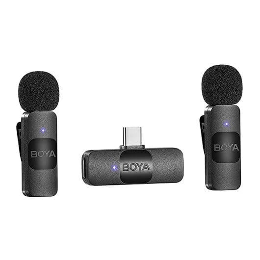 Boya BY-V20 Ultracompact Type C Dual Wireless Microphones System – Black