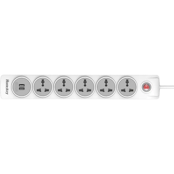 Huntkey – Power Extensions – SZN607 – 5-Sockets + 2-USB – 3M