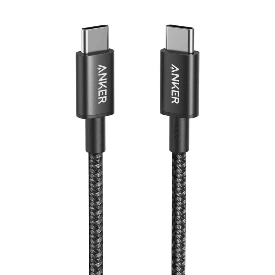 Anker – Type-C Cables & Adapters – Anker Powerline Nylon Braided Type-C Cable 60W – 1M – Black