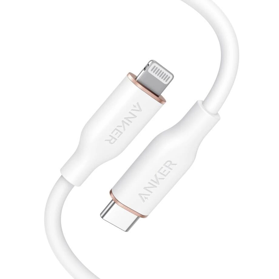 Anker – Data Cables & Adapters – Powerline III Flow USB-C to Lightning Cable – 1.8M – White
