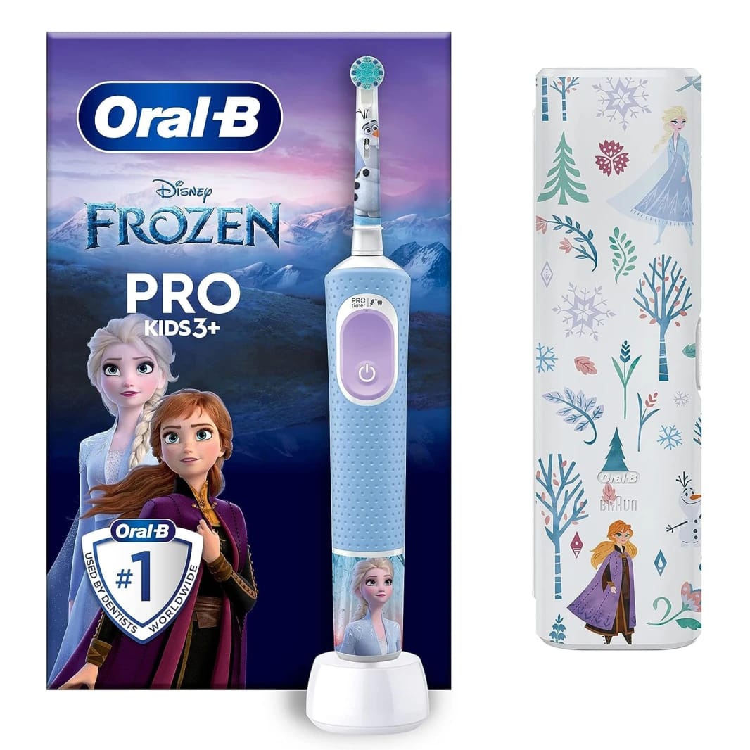Oral-B – Electric Toothbrushes – Pro Kids Rechargeable Electric Toothbrush with 4 Disney Frozen Themed Stickers & Travel Case