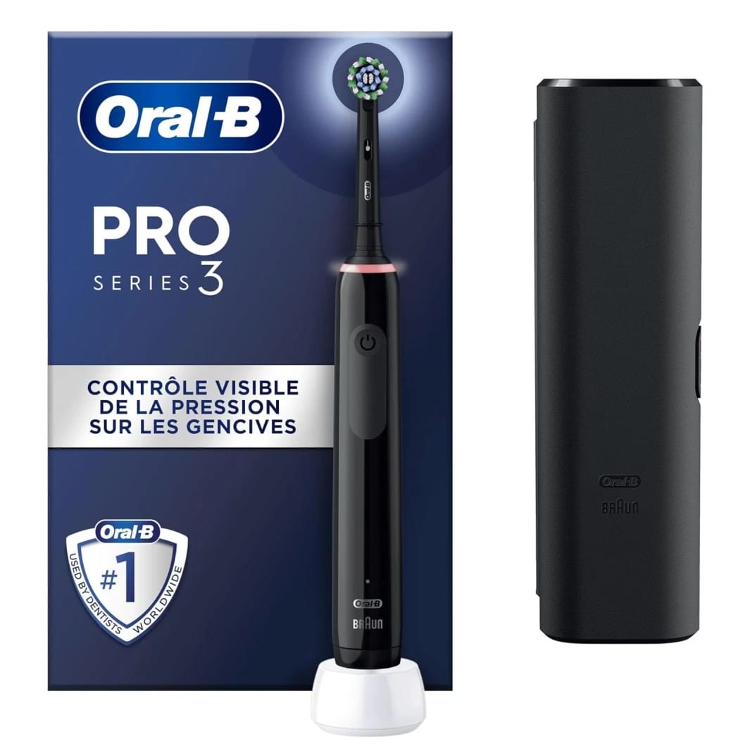 Oral-B – Toothbrushes – Oral-B Pro Series 3 Electric Toothbrush With 3 Modes & Travel Case – Black