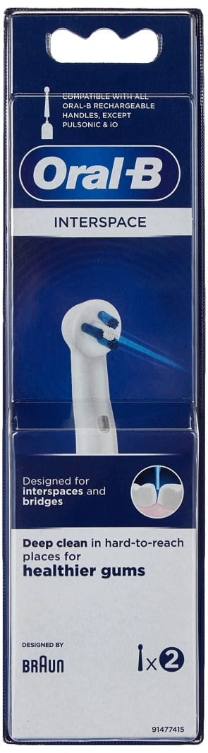 Oral-B – Toothbrush Heads – Interspace Deep Plaque Remover Electric Toothbrush Heads – 2 Pack