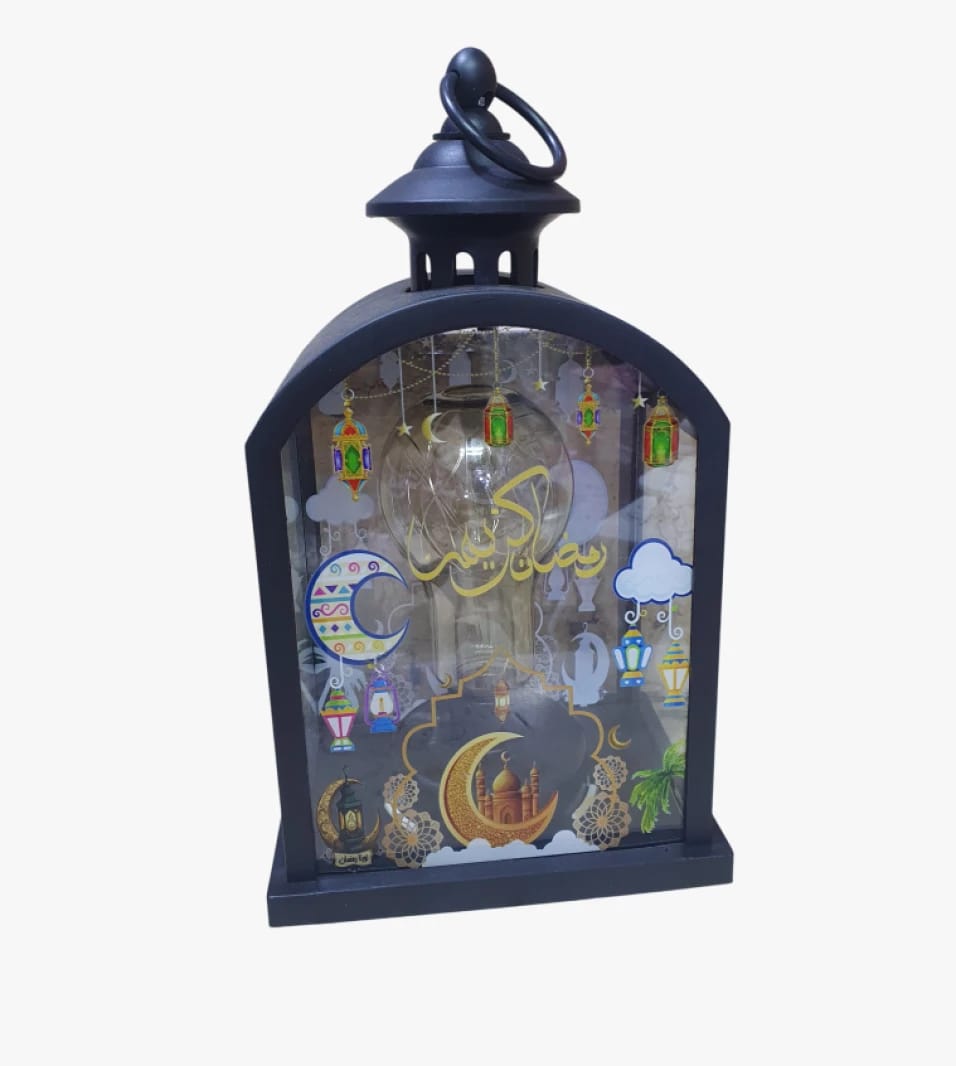 فانوس للديكور رمضان كريم بإضاءات LED وتصميم فريد مثالي للزينة والإضاءة في المناسبات الإسلامية