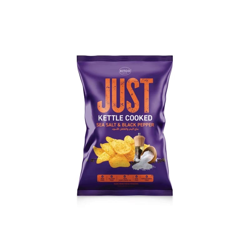 Kitco Just Kettle Cooked Potato Chips Sea Salt & Black Pepper 40g