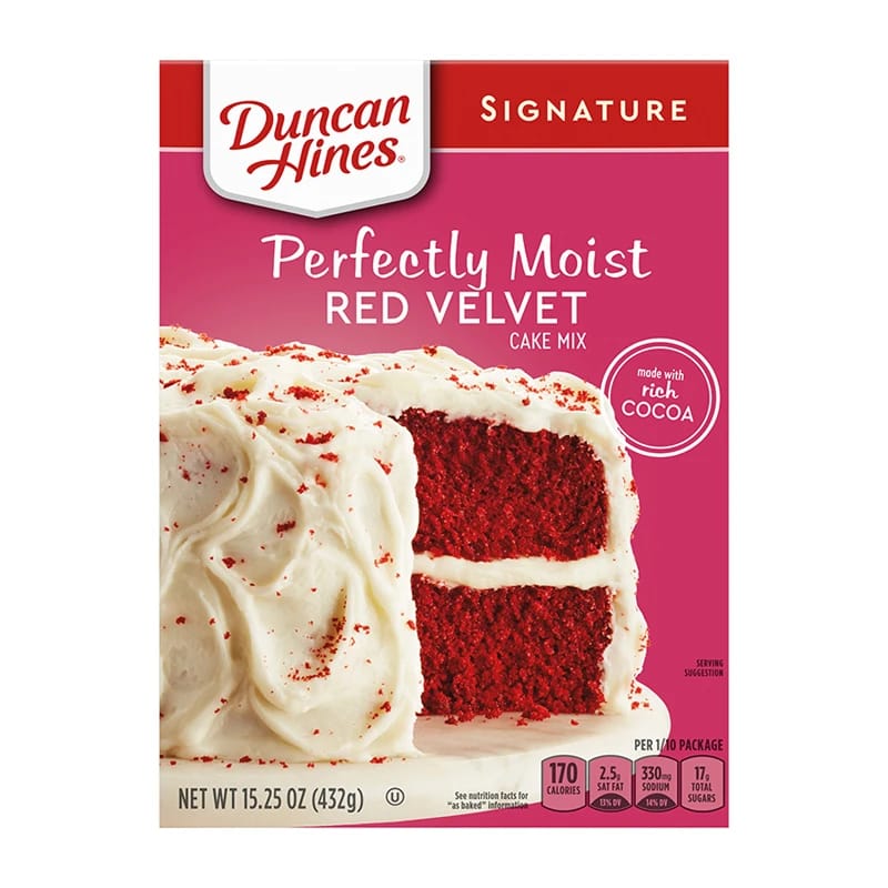 Duncan Hines Signature Perfectly Moist Red Velvet Cake Mix 432g