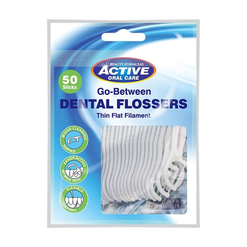Beauty Formulas Go-Between Dental Flossers 50 sticks