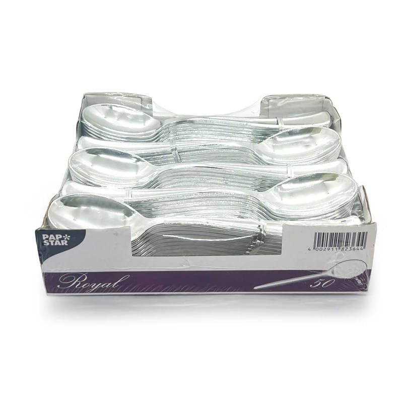 Pap Star Silver Spoons 50pcs