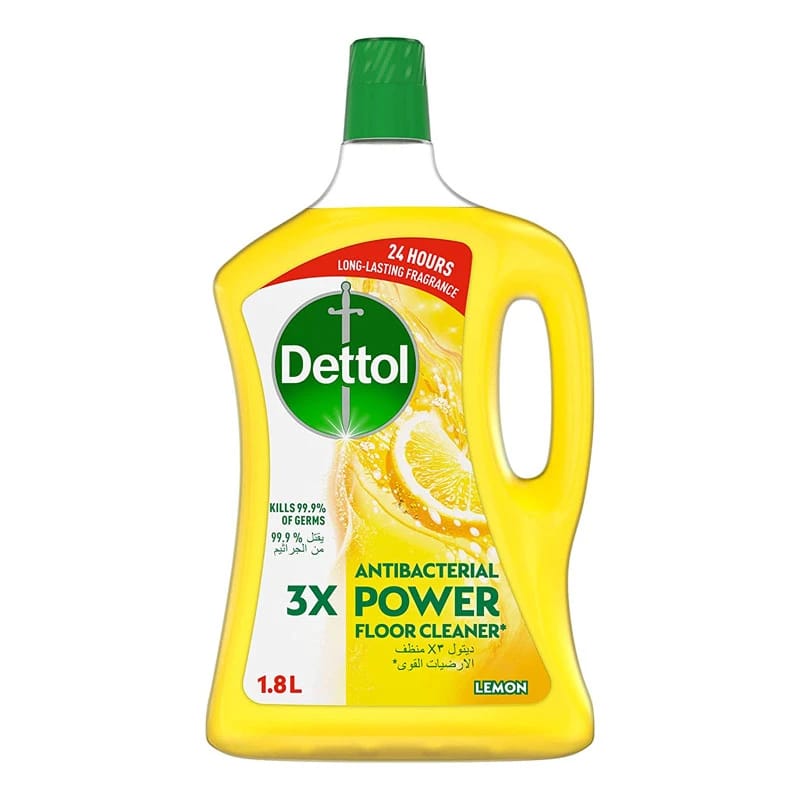 Dettol Antibacterial Power Floor Cleaner, Lemon, 1.8L
