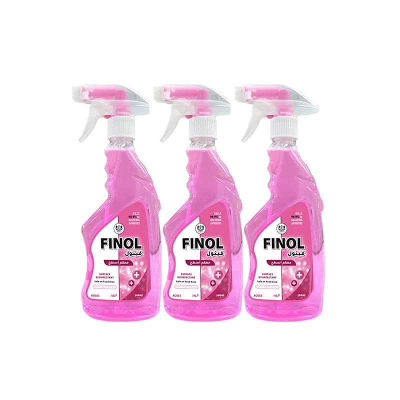 Finol Surface Disinfectant Roses 3pcs x 500ml