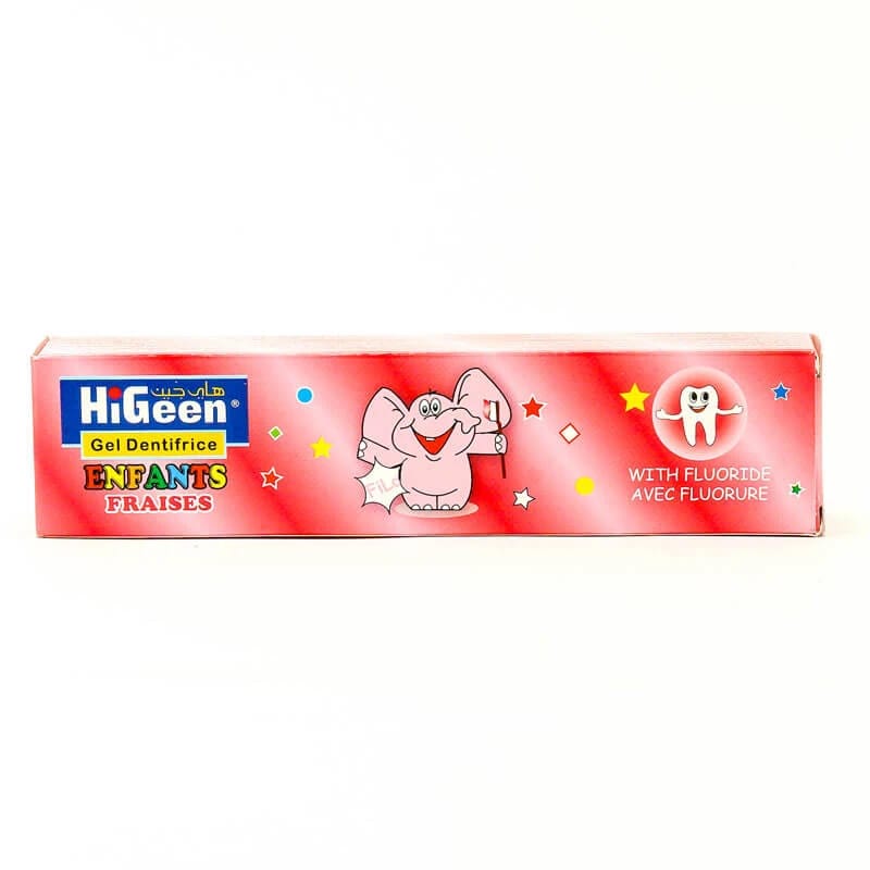 معجون أسنان الأطفال بطعم الفراولة من HiGeen 65 جم