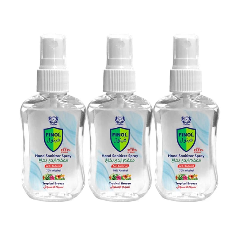 Finol Hand Sanitizer Spray Tropical Breeze 3pcs x 50ml