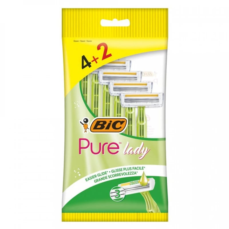 BIC Pure 3 Lady Disposable Razors 4 + 2 Free