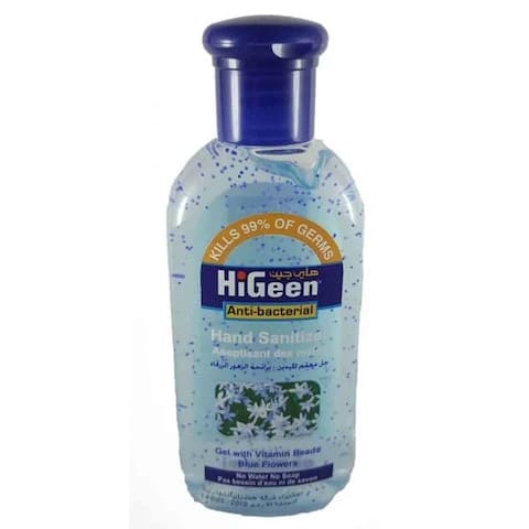 Higeen Hand Sanitizer Gel Blue Flowers 110 Ml