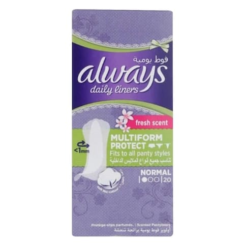 Always Panty Liners Multiform 20 Counts