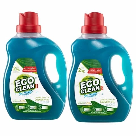 Eco Clean Detergent Liquid Spring Scent 1 Liter 2 Pieces