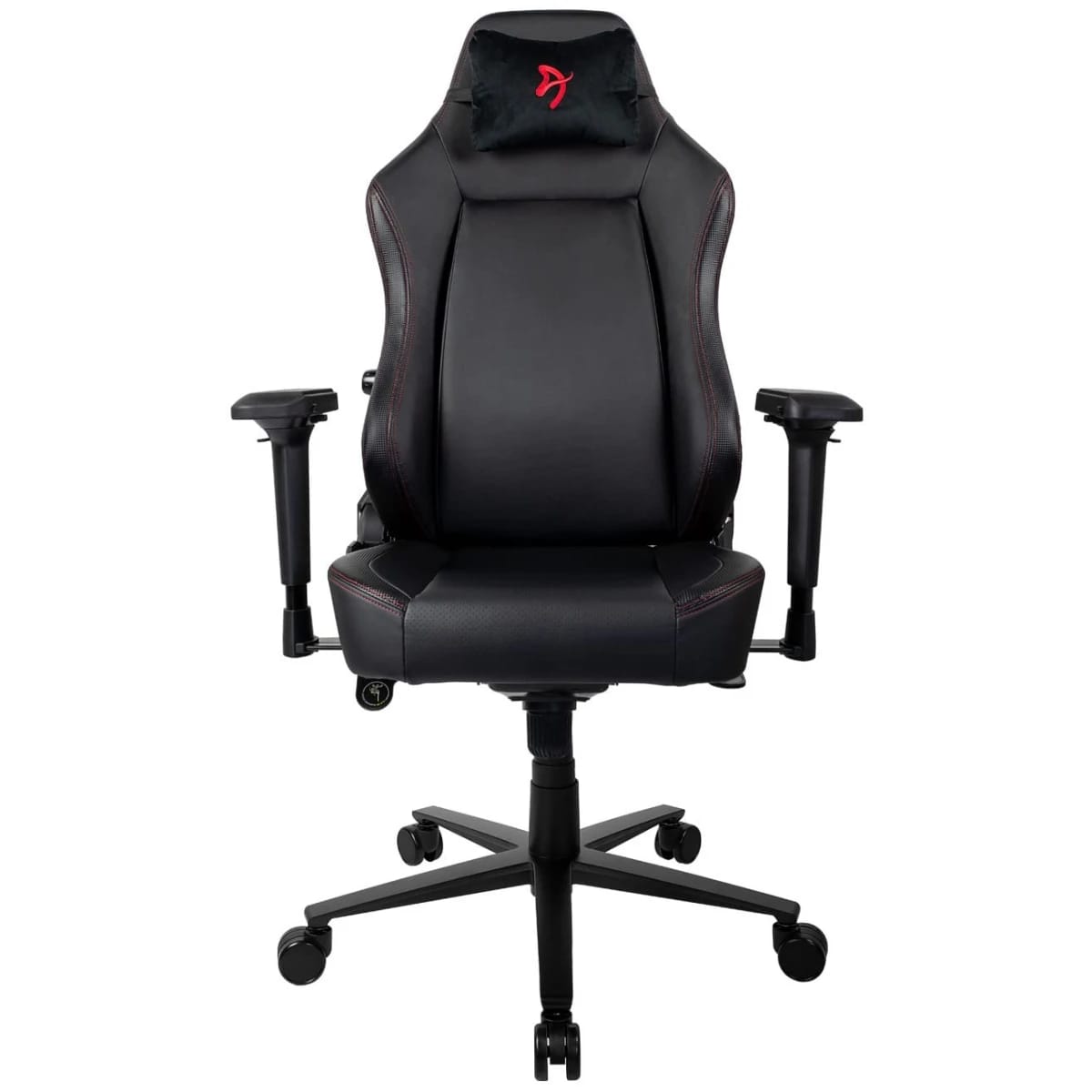Arozzi Primo Premium PU Leather Gaming Chair Office Chair with Recliner Swivel Tilt Rocker Adjustable Height 4D Armrests Neck Pillow and Built-in Lumbar Adjustment - Black with Gold Accents