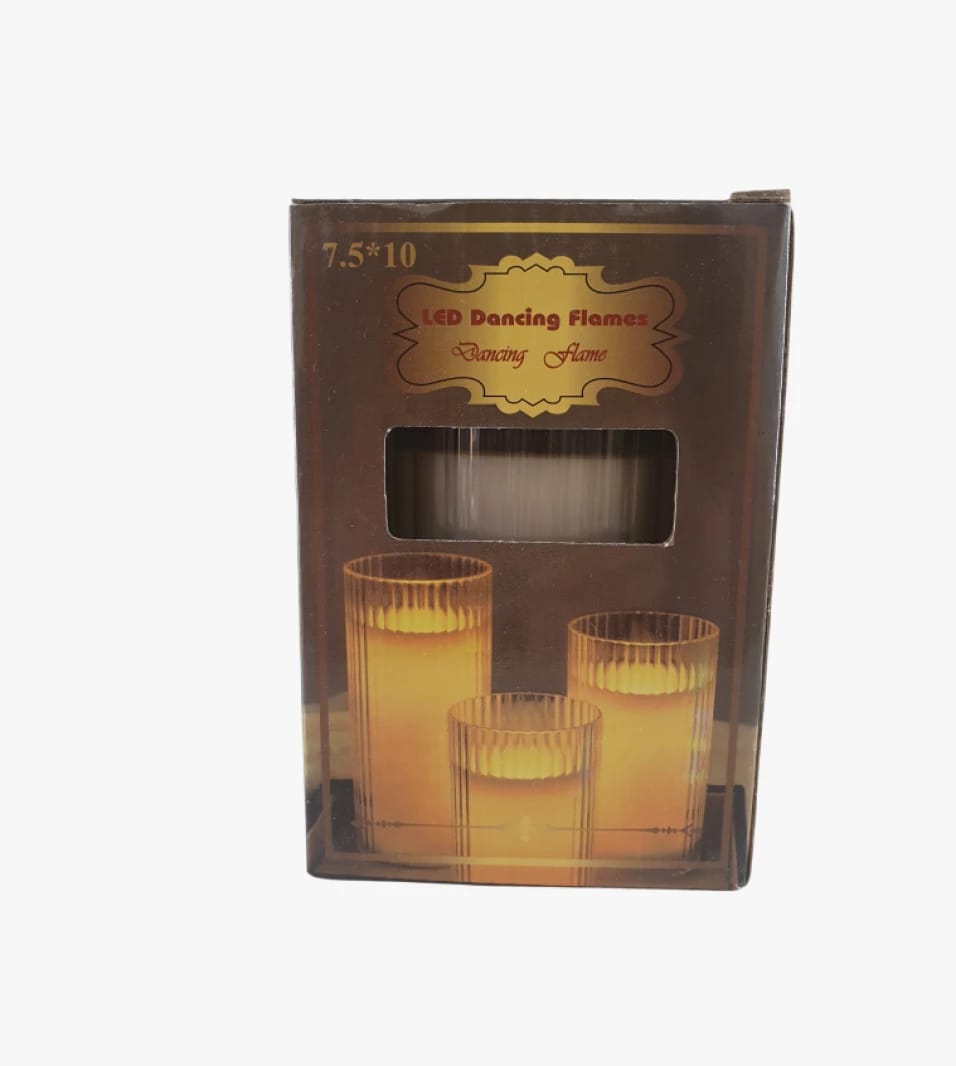 LED Dancing Flames Candle Holder Design Ideal for Enhancing Ambiance, Adds Aesthetic Appeal to Home and Garden Events.