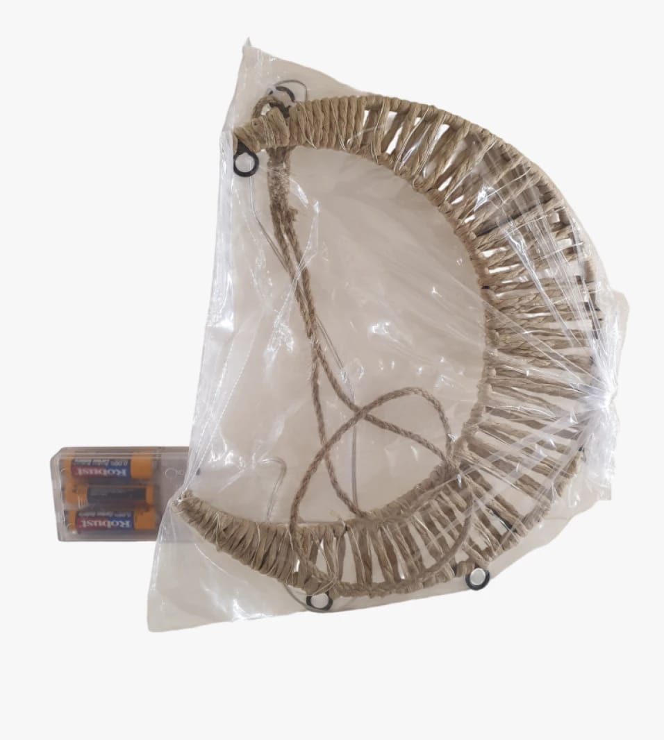Hipster Rope Lit Crescent Decoration for Modern Home and Hotel Interior Ambiance Enhancement Lights and Décor.