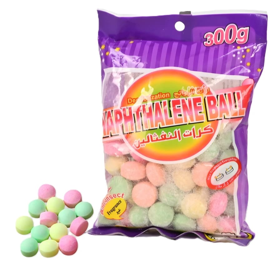 Naphthalene Ball With Strong Deodorization Circle Shape White Color- 300gm
