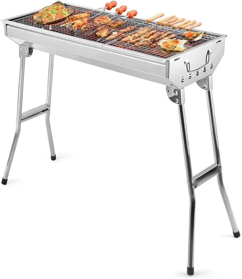 Portable Folding Stainless Steel BBQ Grill
