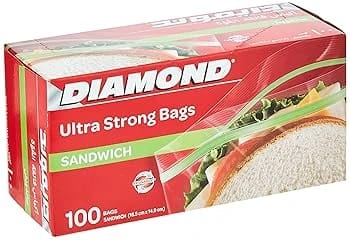 Diamond Sandwich Bags Zipper X 100