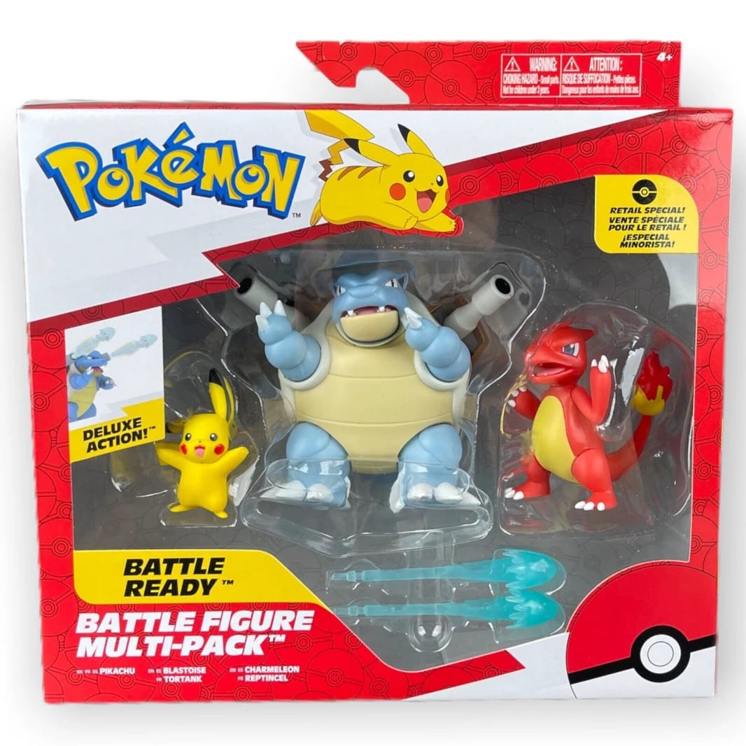 Pokemon Battle Figure Multipack 3 Figures (Pikachu, Charmeleon, Blastoise) 13.97 x 7.62 x 20.32 cm