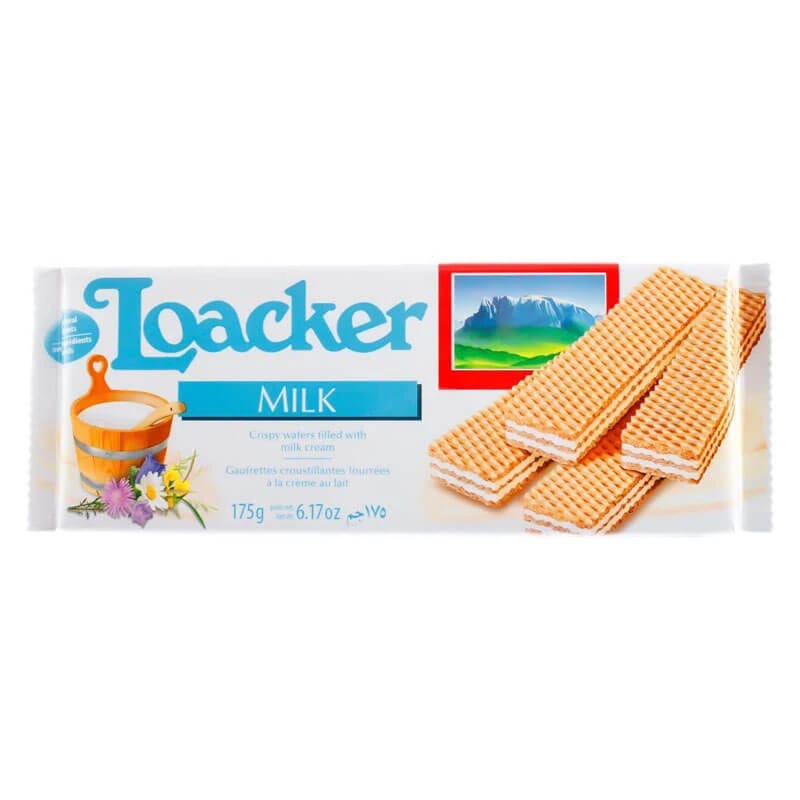 Loacker Crispy Wafers Filled with Milk Cream 175g