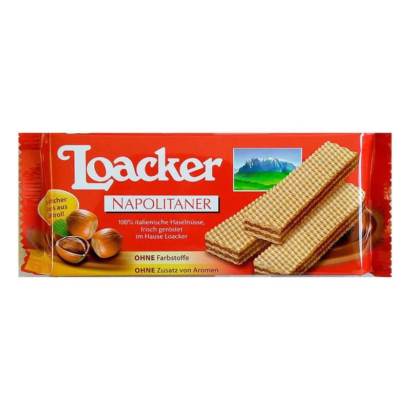 Loacker Napolitaner Hazelnut Wafers 90g
