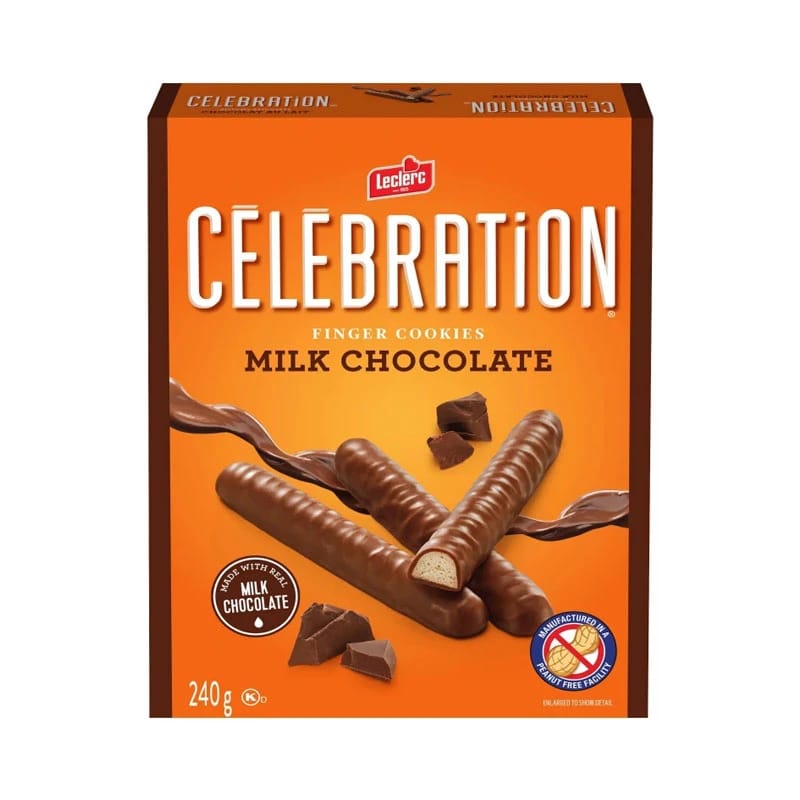Leclerc Celebration Milk Chocolate Finger Cookies 240g