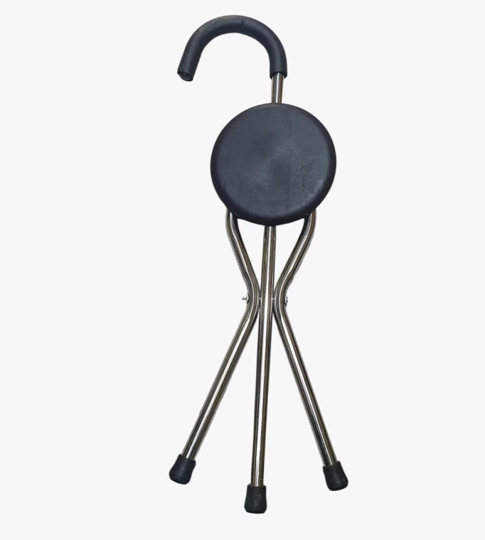 Heavy-Duty Portable Cane Seat with Sleek Lightweight Design for Travelers, Seniors, and Comfort Seekers