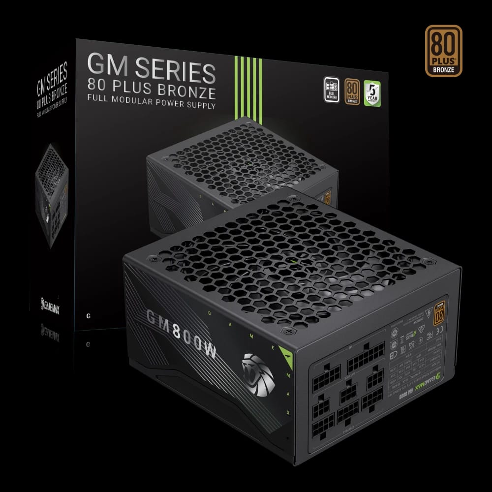 GAMEMAX GM 800B SERIES 80 PLUS BRONZE FULL MODULAR POWER SUPPLY 800W