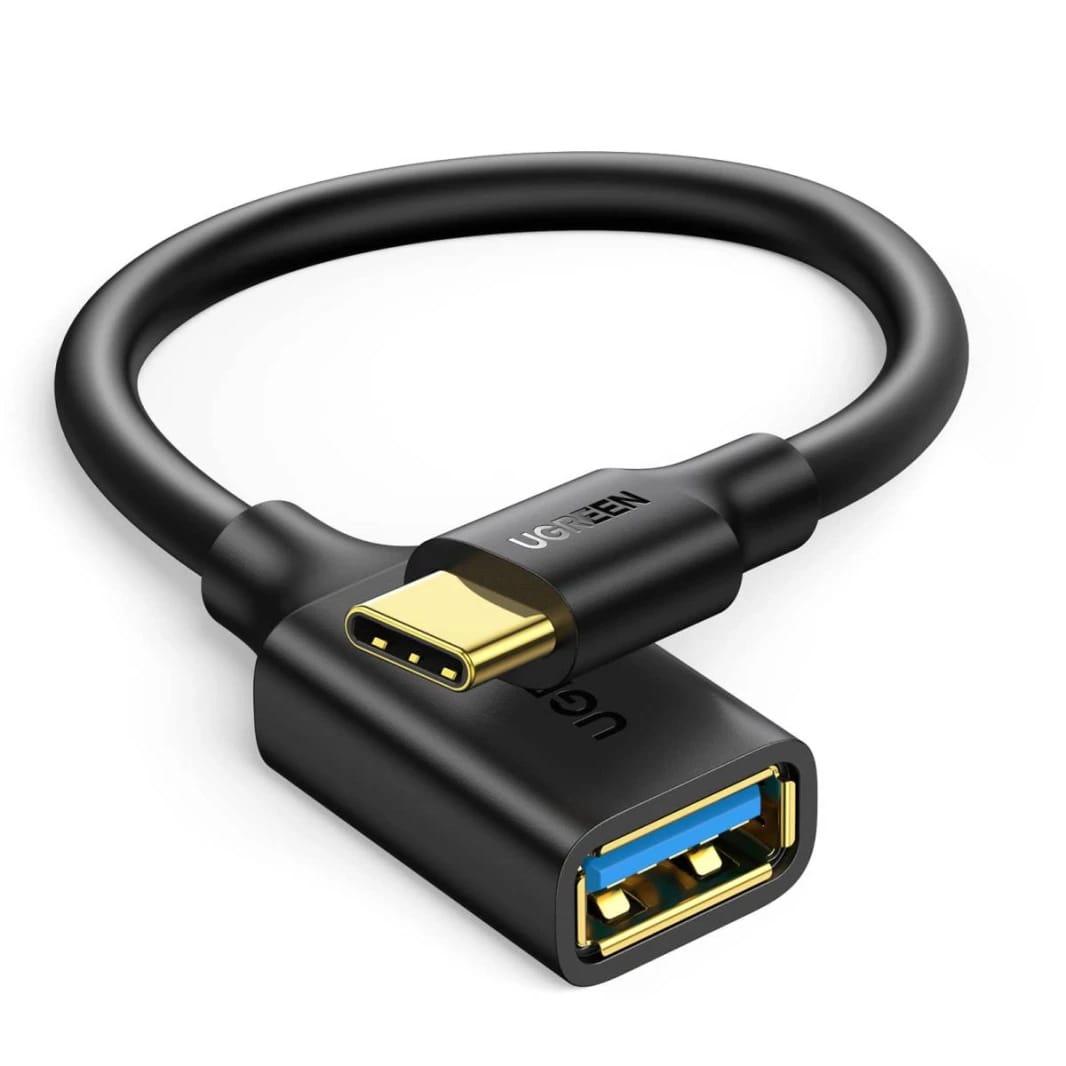 UGREEN US154 USB-C Male to USB 3.0 A Female OTG Data Cable Adapter 5Gbps Transfer - 15CM