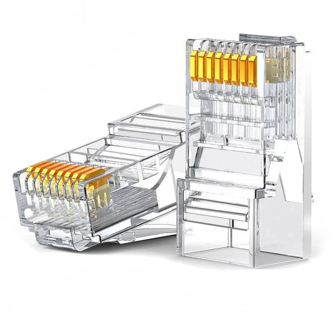 UGREEN 100x plug plug coupler end RJ45 8P8C Cat 6 transparent (60558) - 100 Piece Set