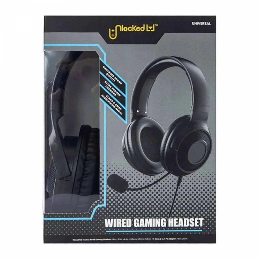 Unlocked Headset with MIC – 1 Jack AUX 3.5mm – Audio Splitter Included – Black
