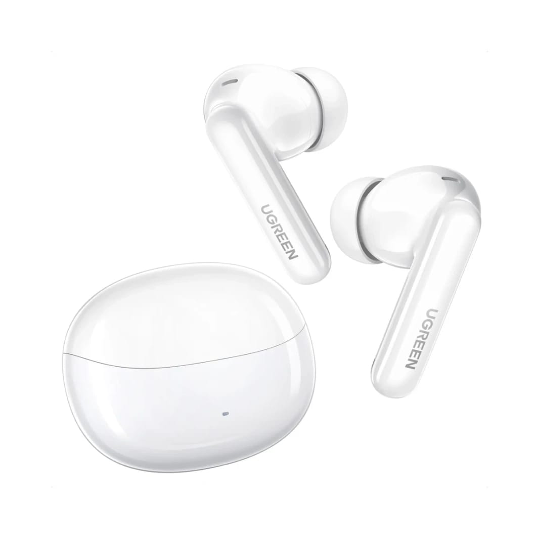 UGREEN WS206 HiTune T3 Pro True Wireless Earbuds Bluetooth 5.2 ANC Active Noise Cancelling Earbuds 4-Mic Transparency Mode - White