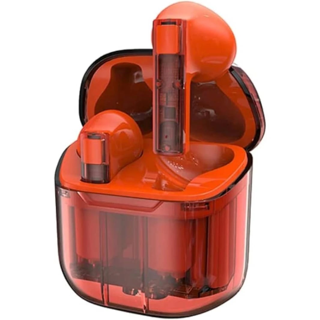 WiWU Newest Design TWS11 Ghost Appearance Wireless Bluetooth V5.3 Earbuds 6h For Music, USB Type-C Charging - Orange